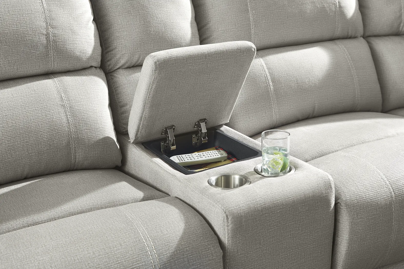 Palmer Point Gray 7 Pc Dual Power Reclining Sectional - Thumbnail - Image 4