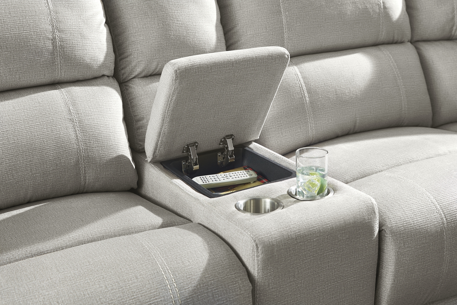 Palmer Point Gray 7 Pc Dual Power Reclining Sectional - Thumbnail - Image 4