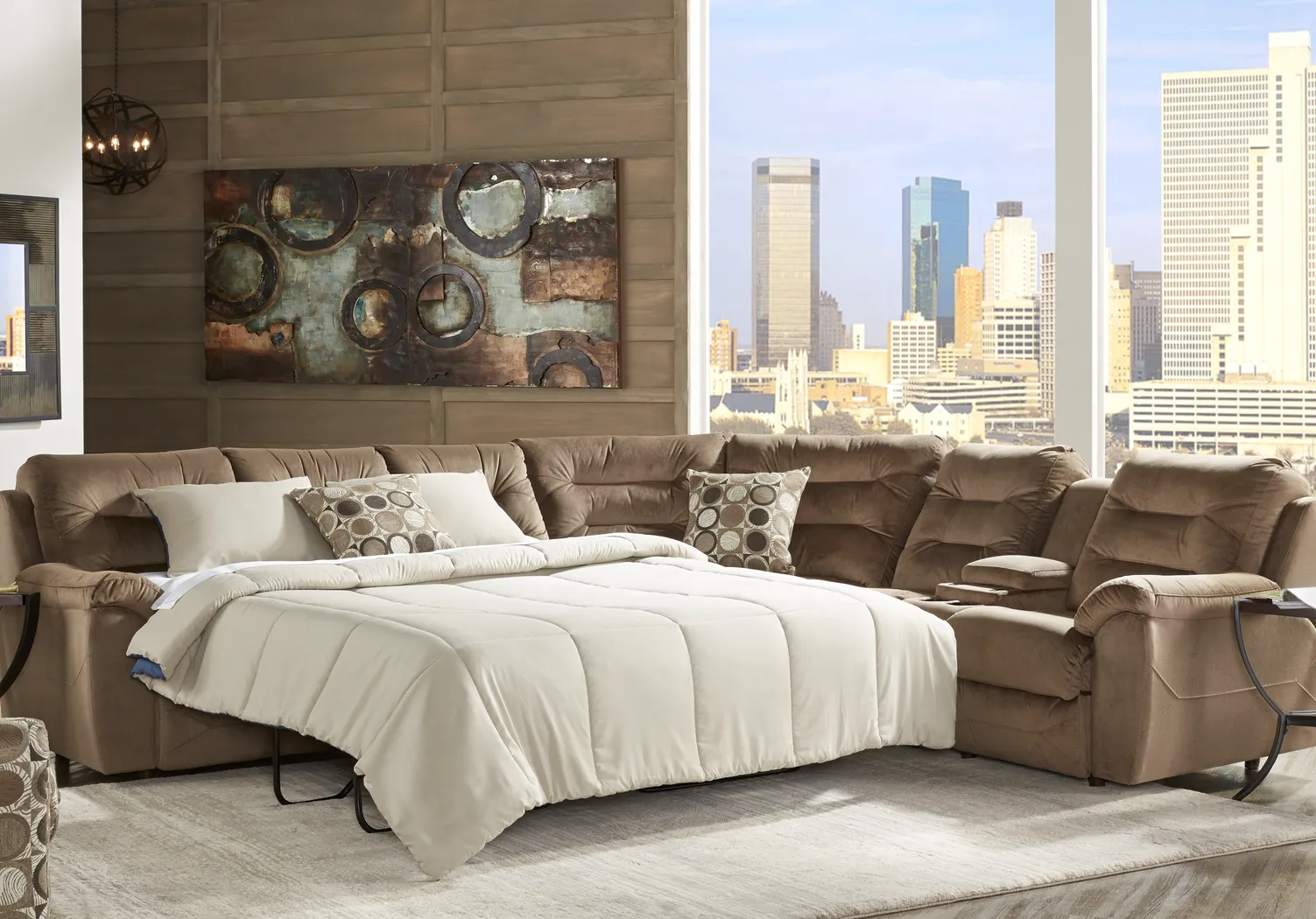 Palmetto 3 Pc Sleeper Sectional - Thumbnail - Image 2