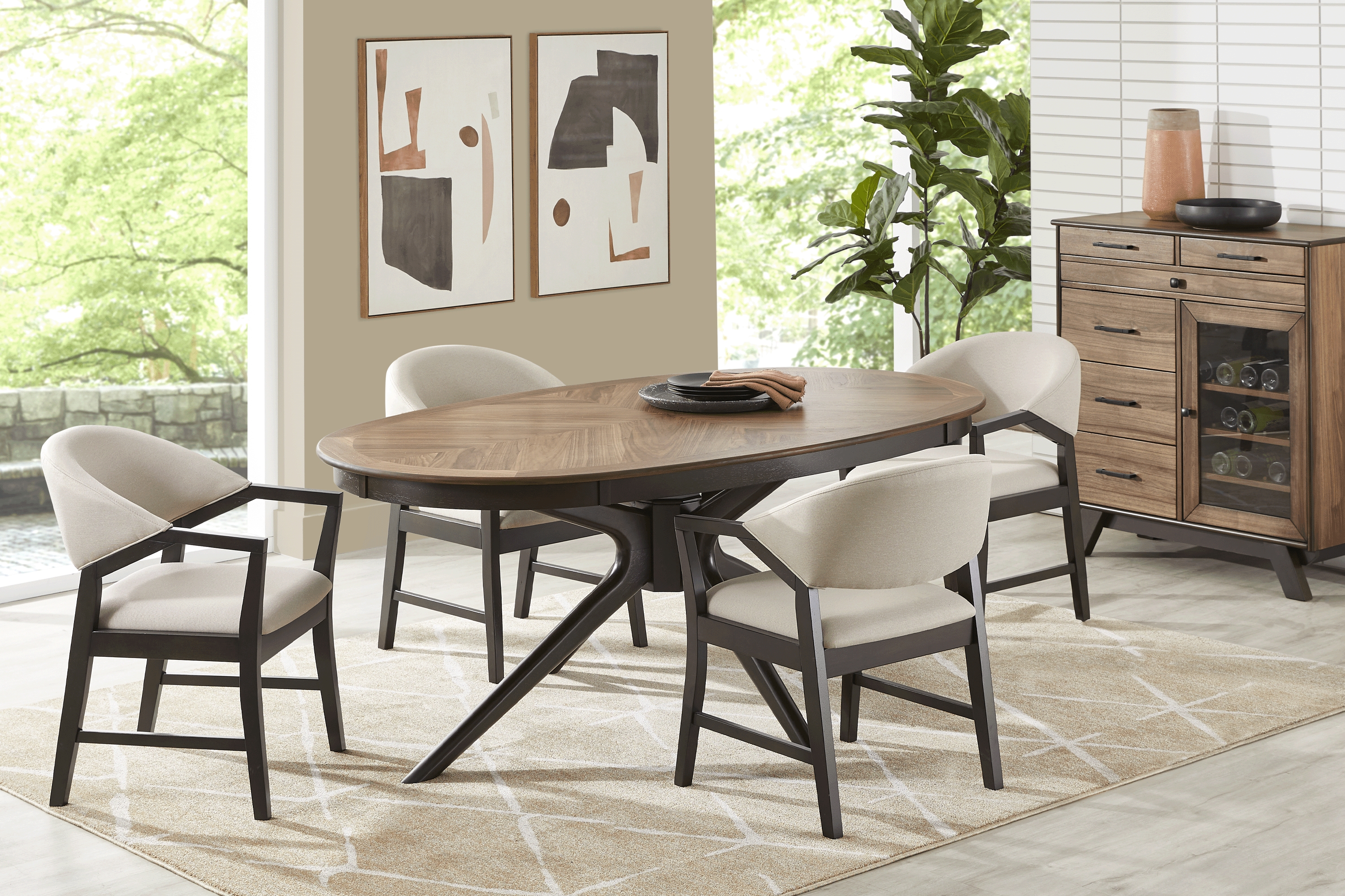 Palmetto Grove Walnut 5 Pc Dining Room - Thumbnail - Image 1