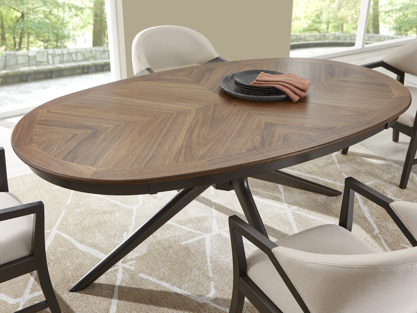 Palmetto Grove Walnut 5 Pc Dining Room - Thumbnail - Image 3