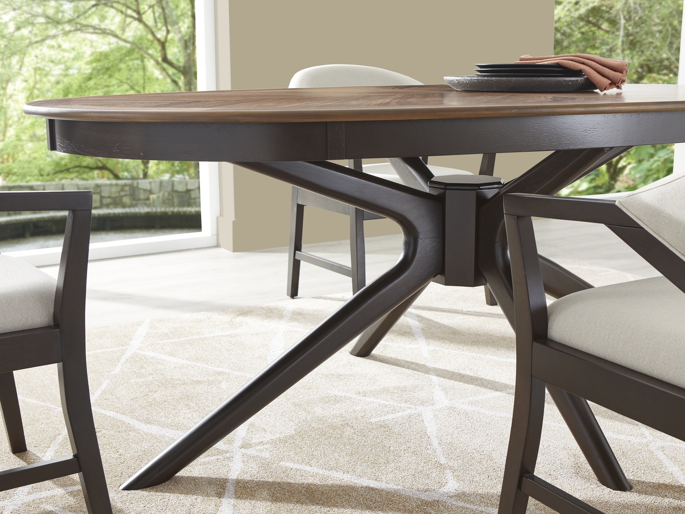 Palmetto Grove Walnut 5 Pc Dining Room - Thumbnail - Image 4