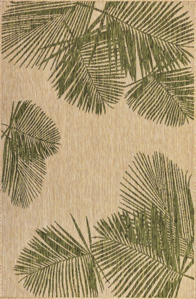 Palms Breeze Green 7'10 x 9'10 Indoor/Outdoor Rug - Thumbnail - Image 1