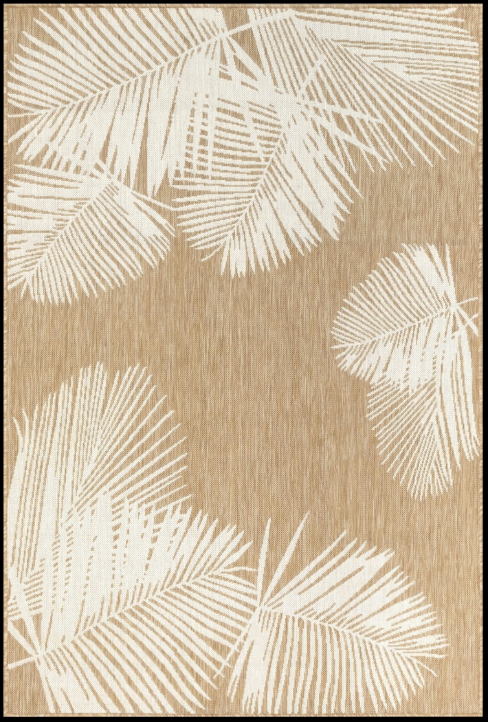 Palms Breeze Tan 7'10 x 9'10 Indoor/Outdoor Rug - Thumbnail - Image 1