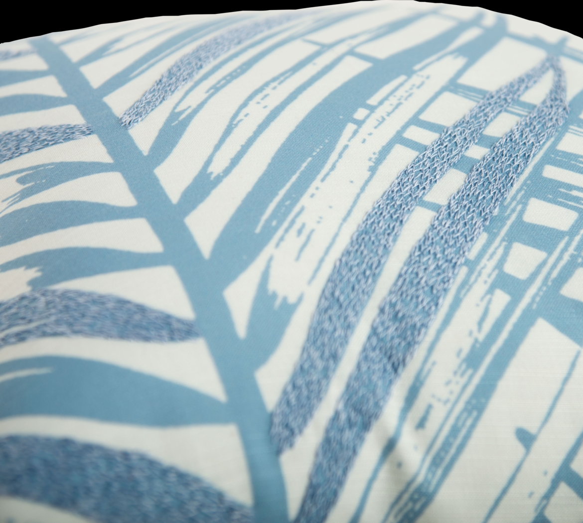 Palmus Blue Indoor/Outdoor Accent Pillow - Thumbnail - Image 5