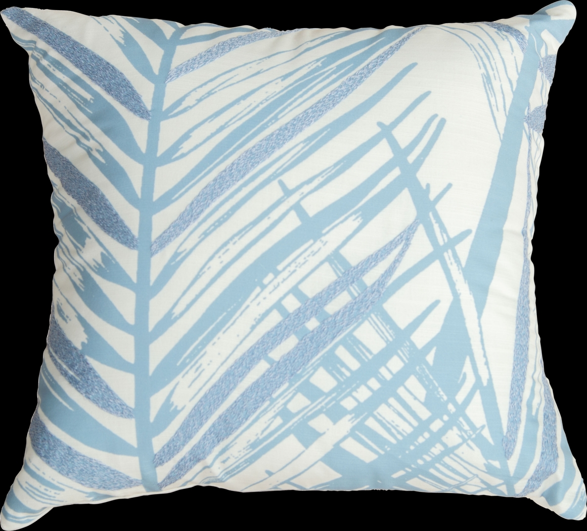 Palmus Blue Indoor/Outdoor Accent Pillow - Thumbnail - Image 1