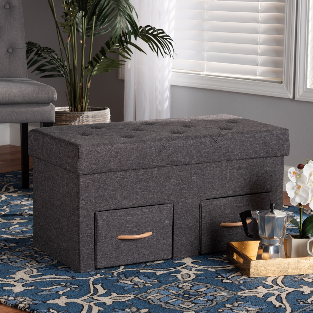 Palmya Dark Gray Ottoman - Thumbnail - Image 7