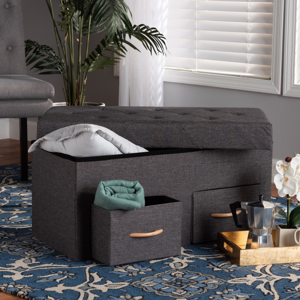 Palmya Dark Gray Ottoman - Thumbnail - Image 8