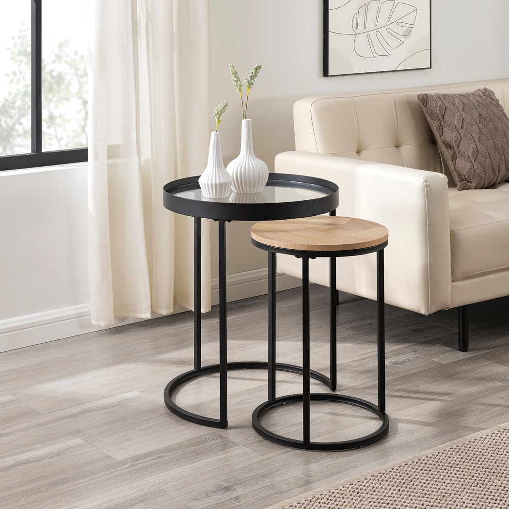 Palmyer Black Nesting Table, Set of 2 - Thumbnail - Image 3