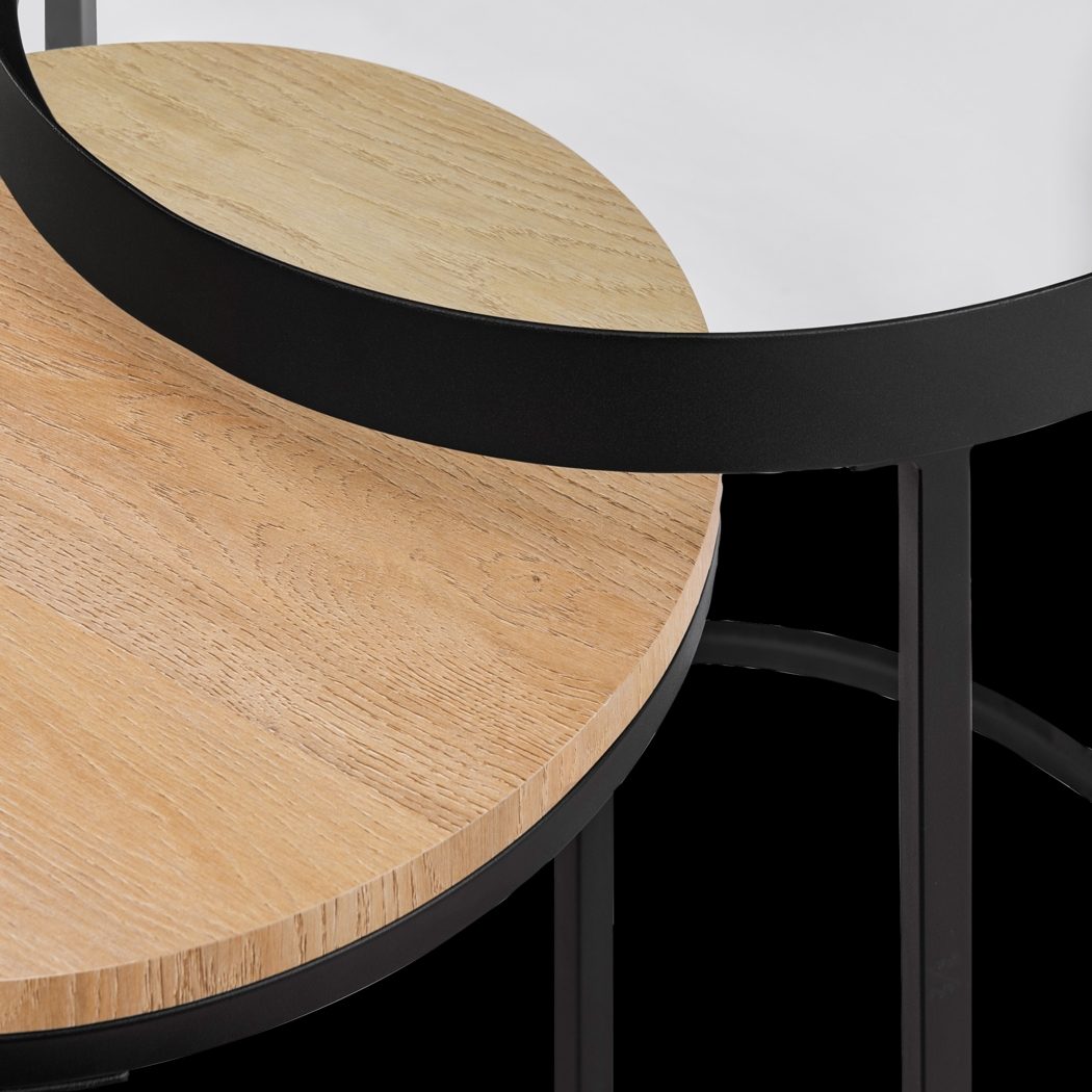 Palmyer Black Nesting Table, Set of 2 - Thumbnail - Image 4