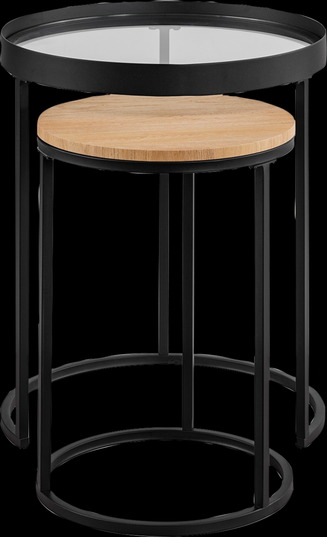 Palmyer Black Nesting Table, Set of 2 - Thumbnail - Image 5