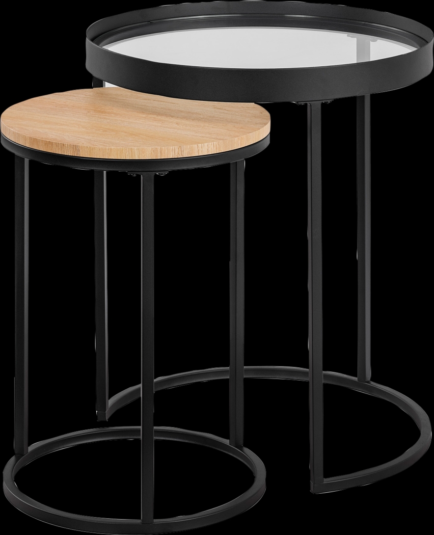 Palmyer Black Nesting Table, Set of 2 - Thumbnail - Image 1