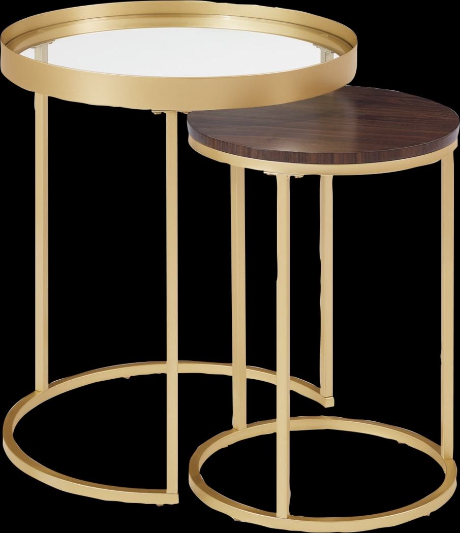 Palmyer Gold Nesting Table, Set of 2 - Thumbnail - Image 1