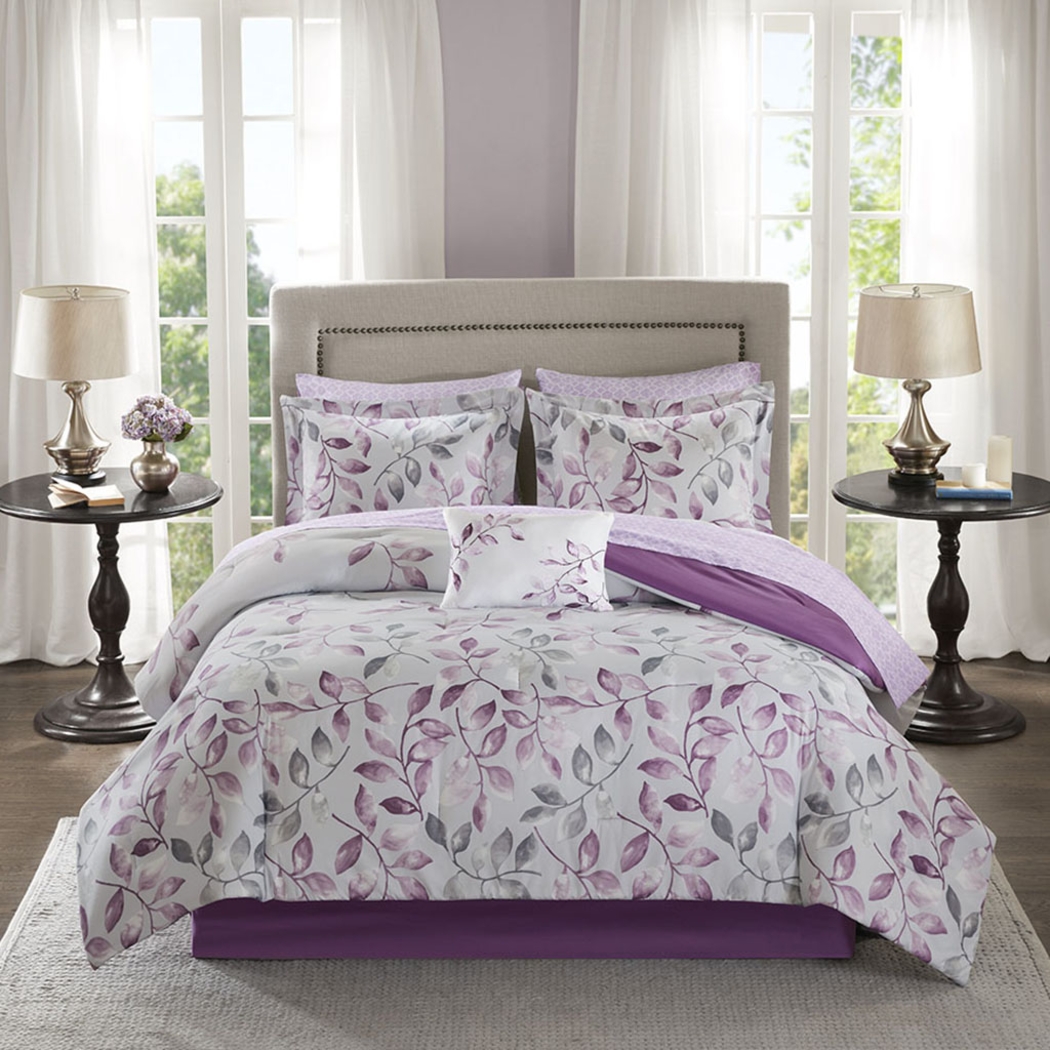 Palmyra Purple 9 Pc Full Comforter Set - Thumbnail - Image 6