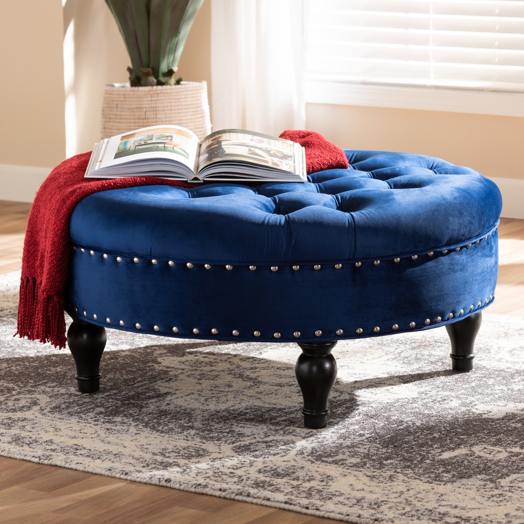 Palmyro Blue Cocktail Ottoman - Thumbnail - Image 2