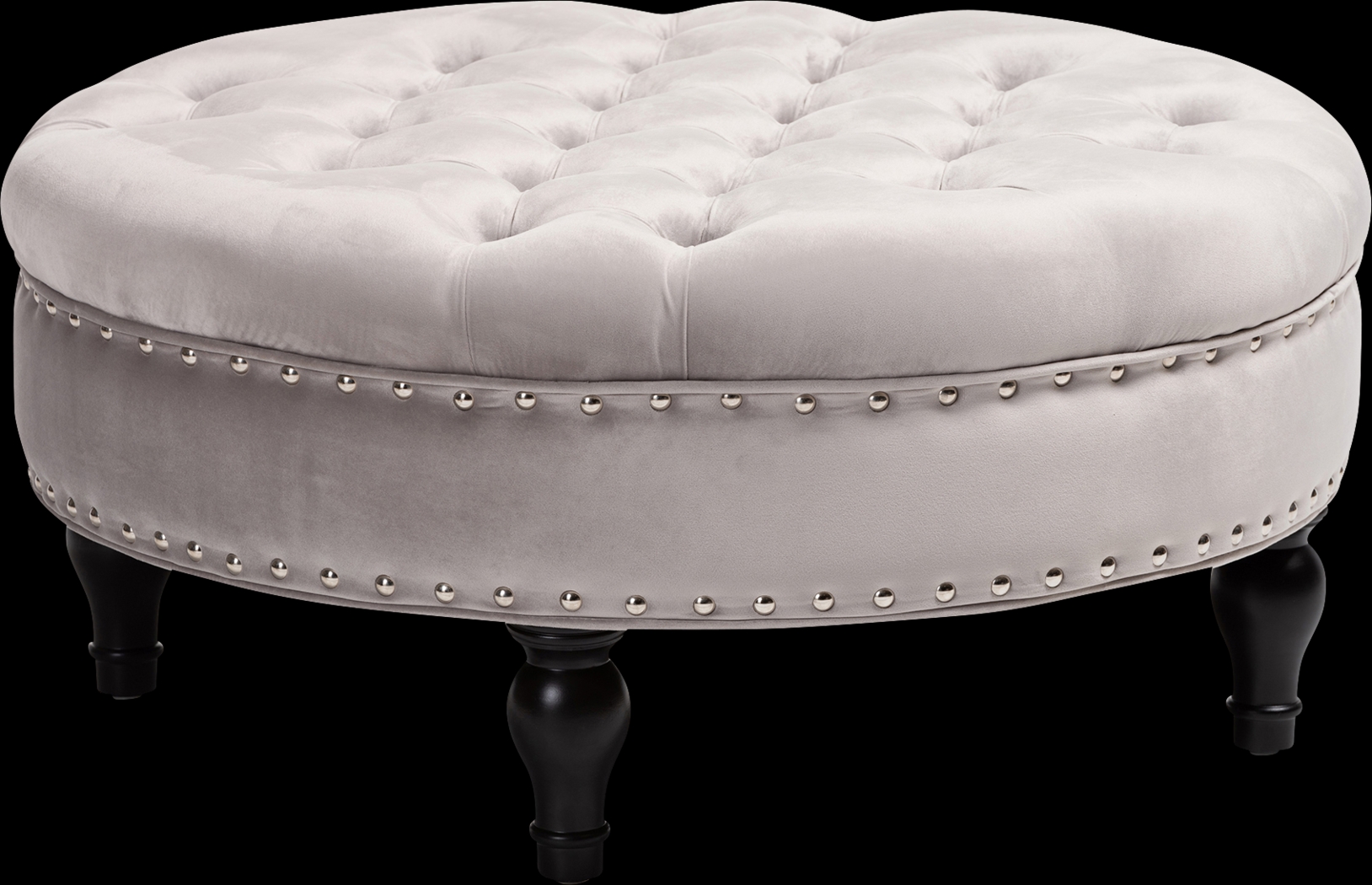 Palmyro Gray Cocktail Ottoman - Thumbnail - Image 1