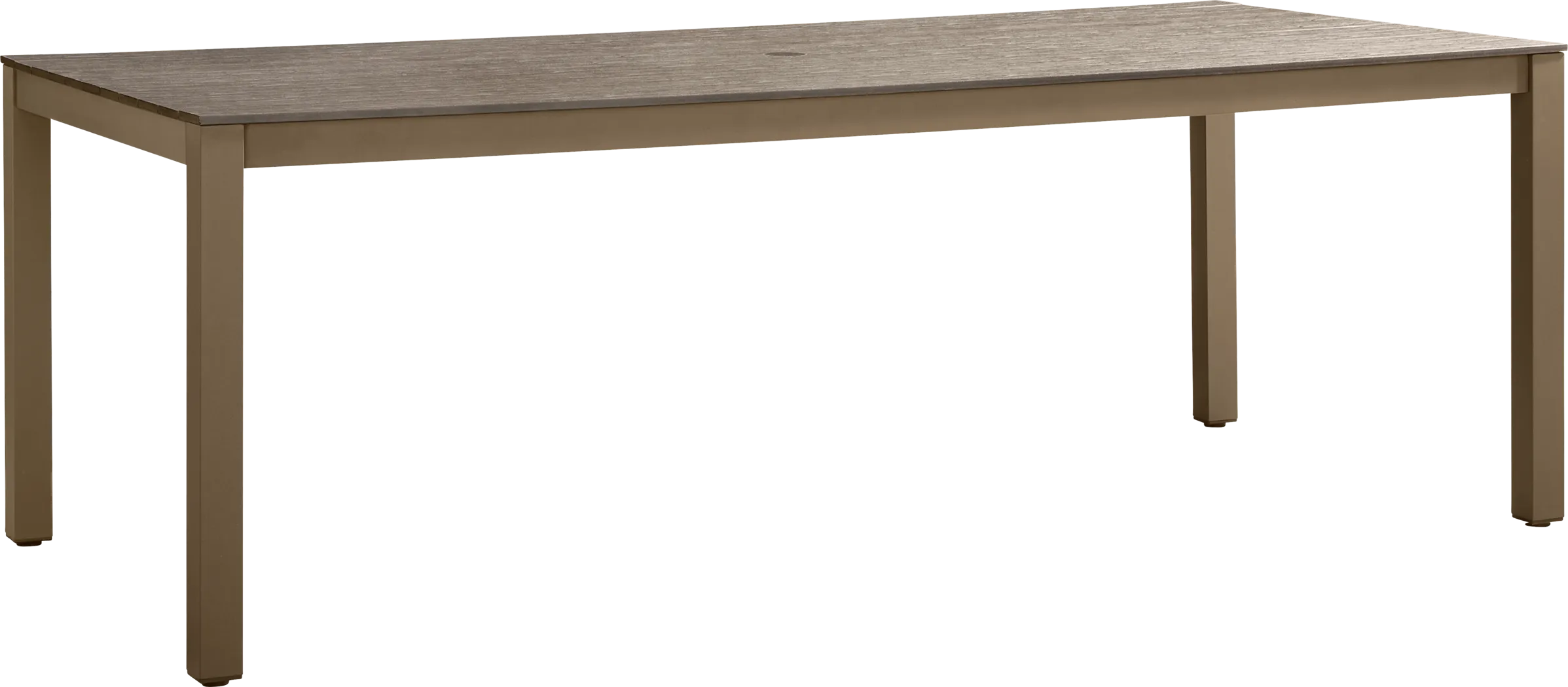 Paloma Brown 86 in. Outdoor Dining Table with Umbrella Hole - Thumbnail - Image 1
