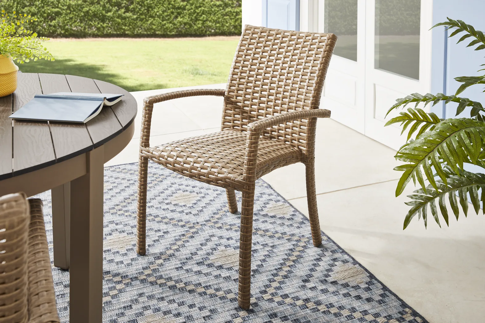 Paloma Brown 7 Pc 72 in. Outdoor Dining Set - Thumbnail - Image 7