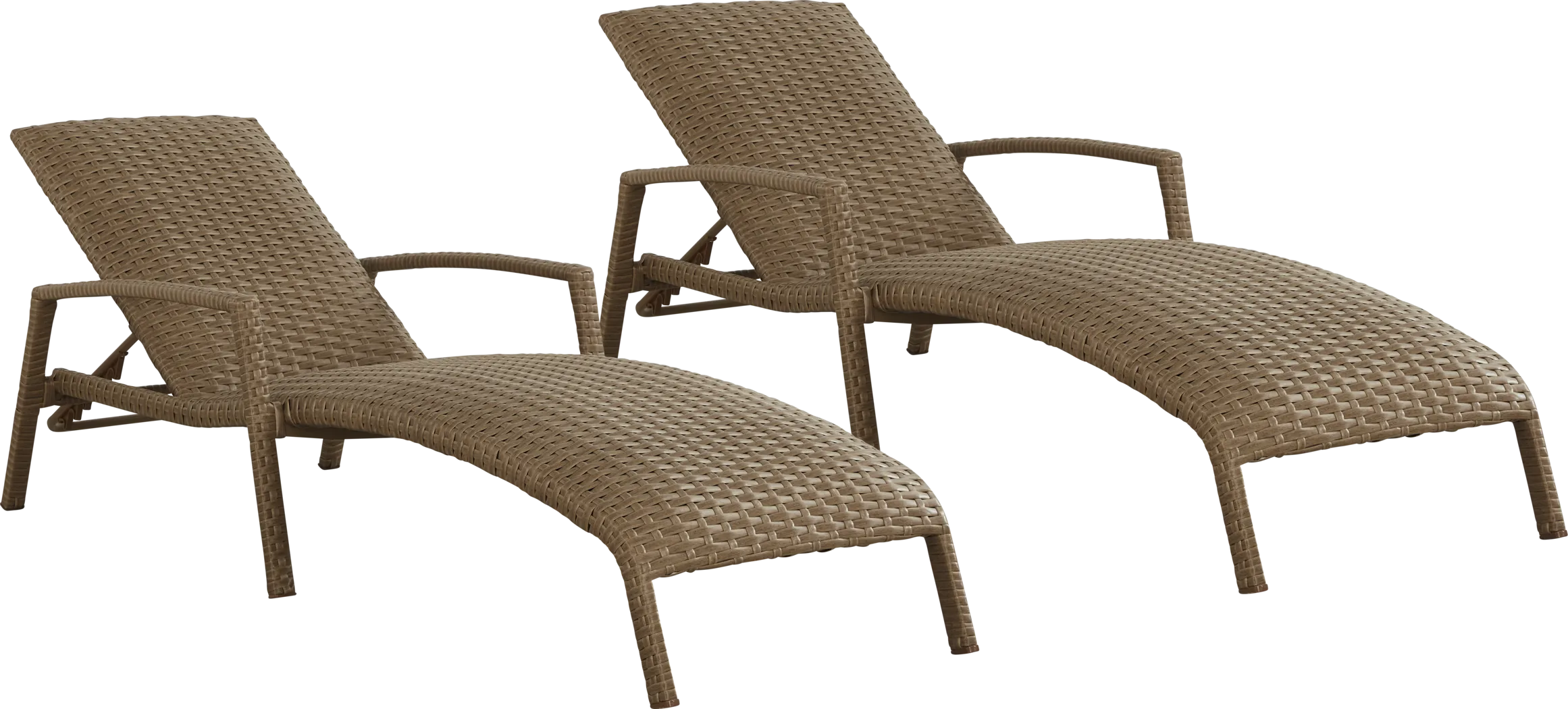 Paloma Brown Outdoor Chaise Lounge, Set of 2 - Thumbnail - Image 1