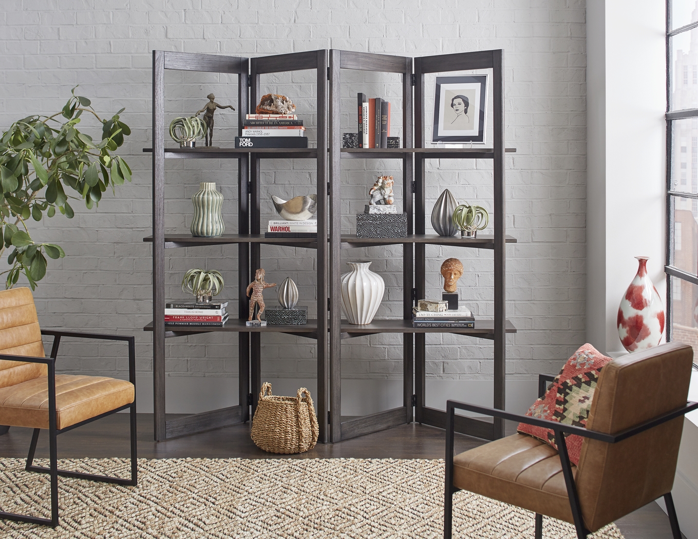 Palora Dark Brown Bookcase - Thumbnail - Image 3