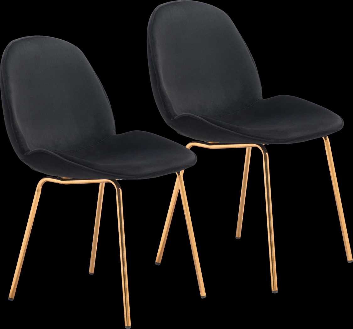 Palou Black  Side Chair, Set of 2 - Thumbnail - Image 1
