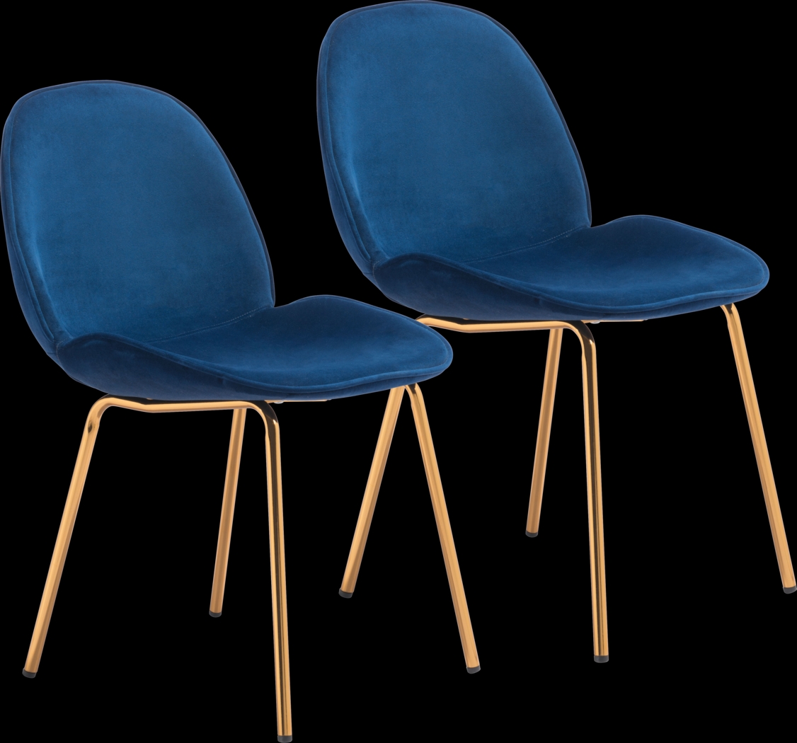 Palou Blue Side Chair, Set of 2 - Thumbnail - Image 1