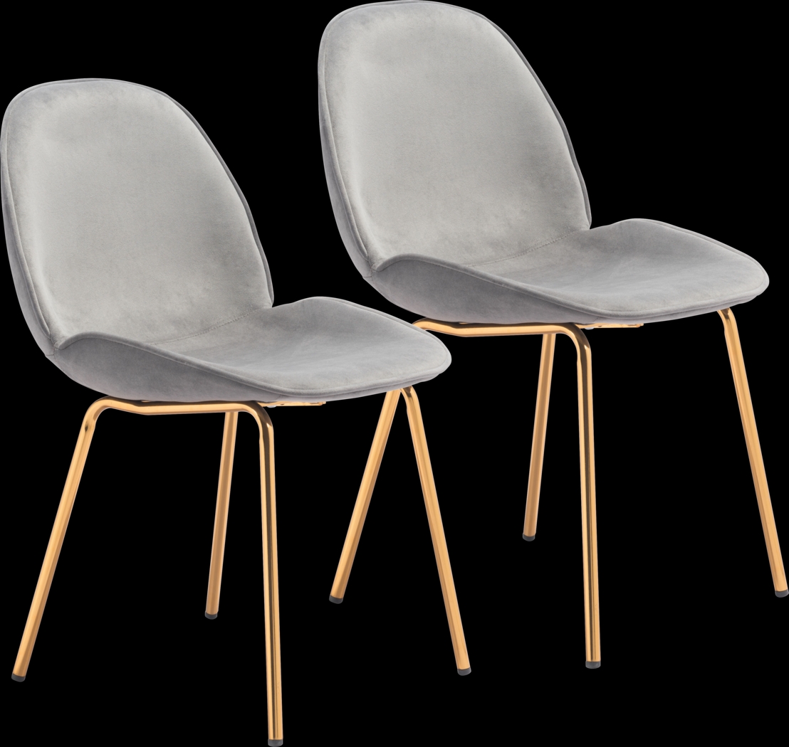 Palou Gray Side Chair, Set of 2 - Thumbnail - Image 1