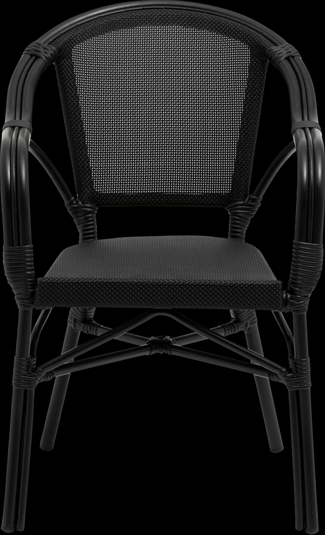 Palumbo I Black Arm Chair, Set of 2 - Thumbnail - Image 4
