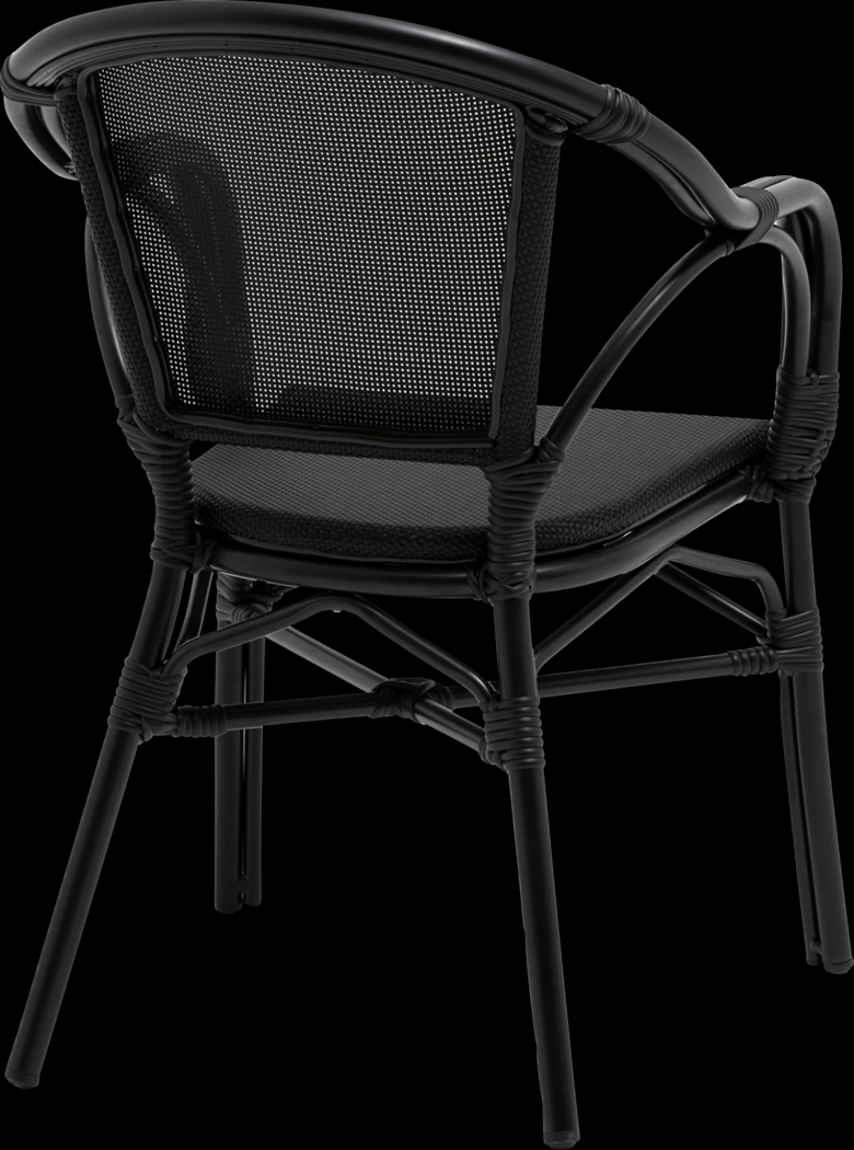 Palumbo I Black Arm Chair, Set of 2 - Thumbnail - Image 7