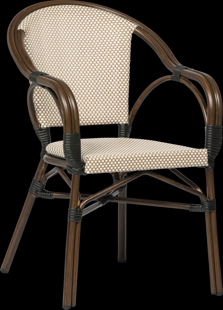 Palumbo II Brown Arm Chair, Set of 2 - Thumbnail - Image 4