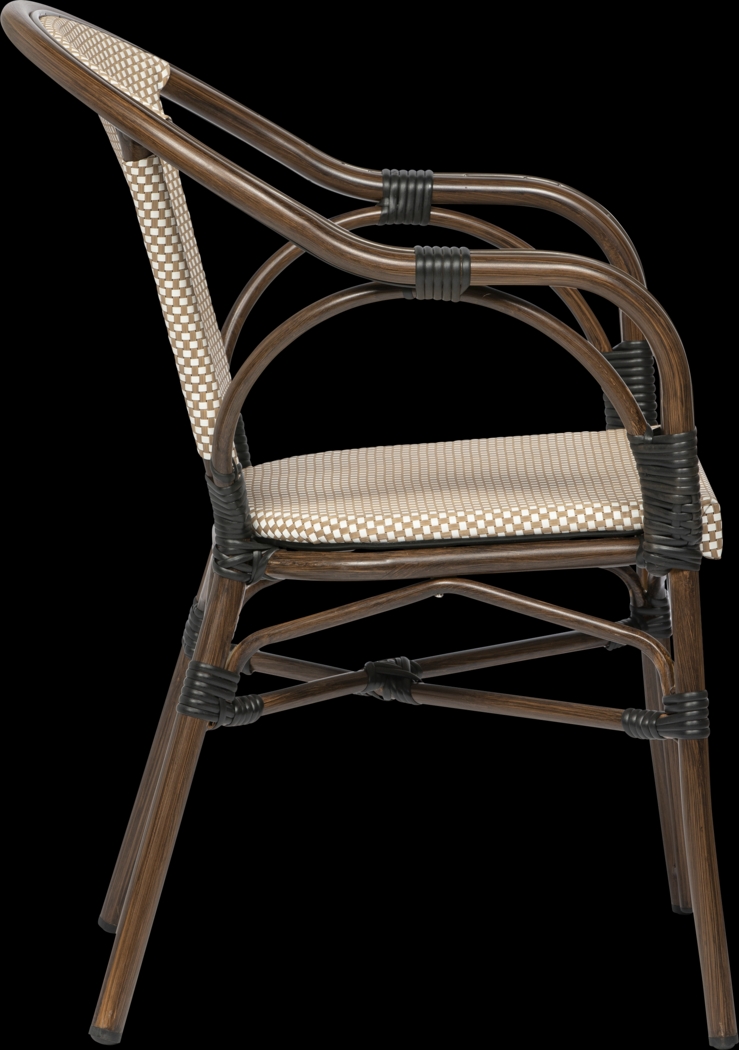 Palumbo II Brown Arm Chair, Set of 2 - Thumbnail - Image 5