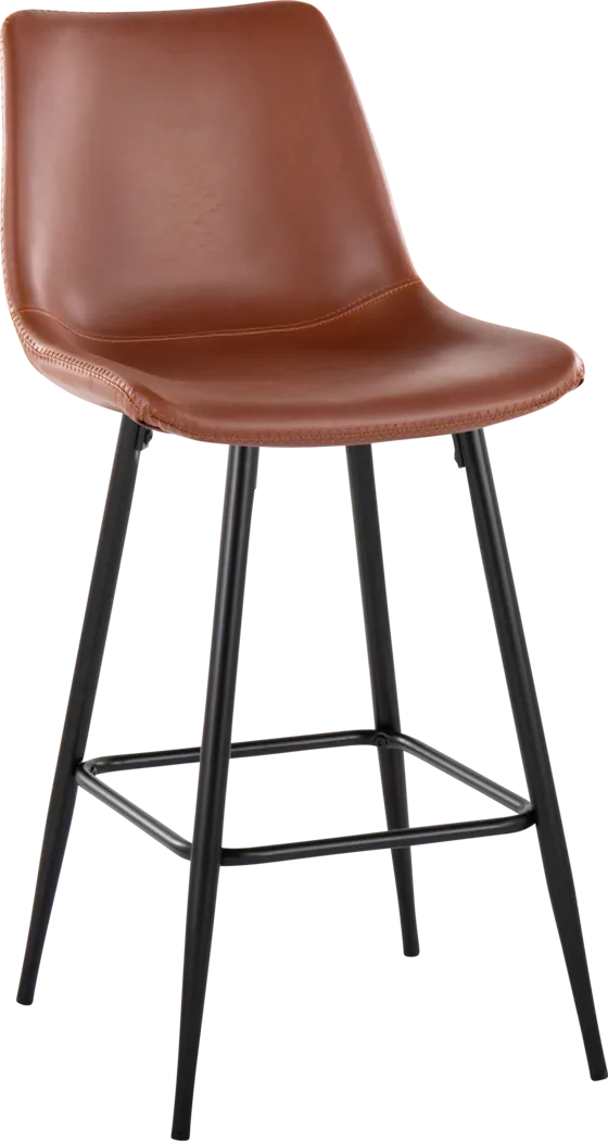 Pamco Cognac Counter Height Stool, Set of 2 - Thumbnail - Image 3
