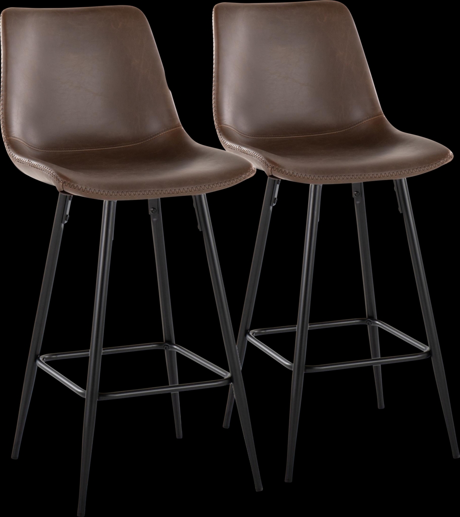 Pamco Espresso Counter Height Stool, Set of 2 - Thumbnail - Image 1
