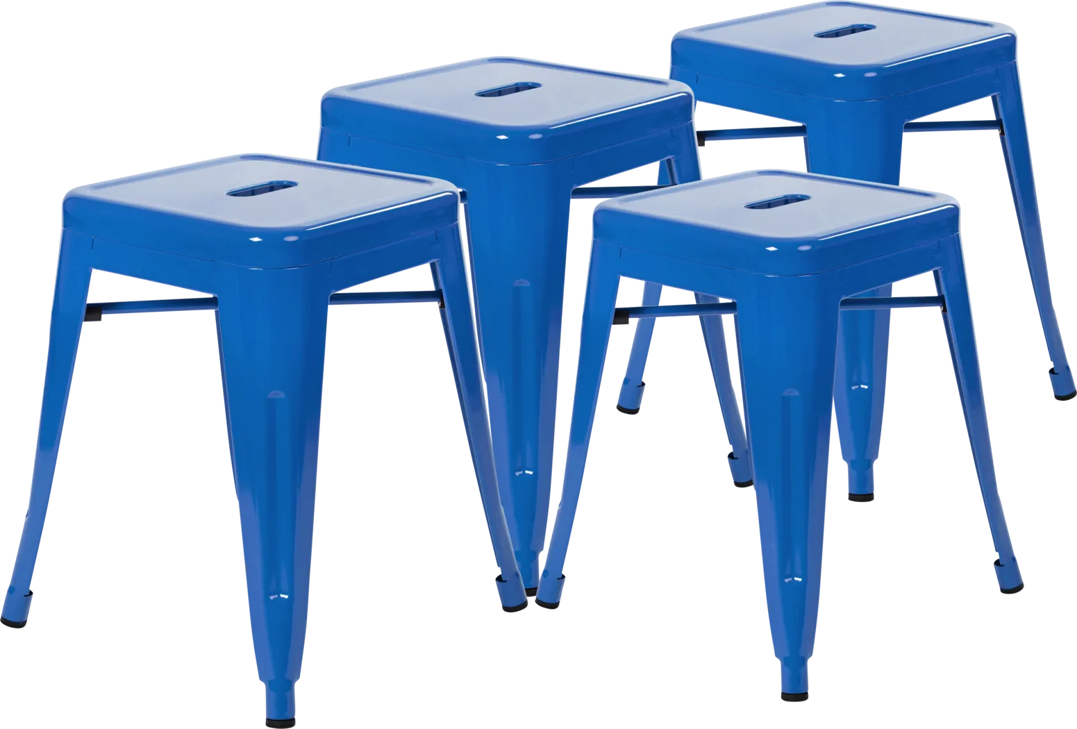 Pamelan Blue Dining Stool, Set of 4 - Thumbnail - Image 1