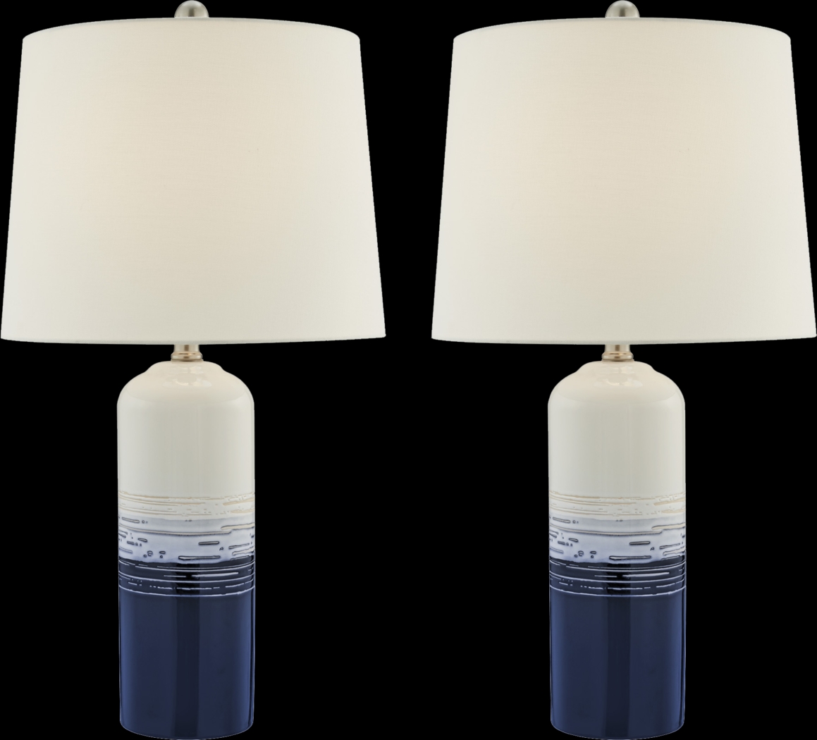 Pamie Place Blue Table Lamps, Set of 2 - Thumbnail - Image 1