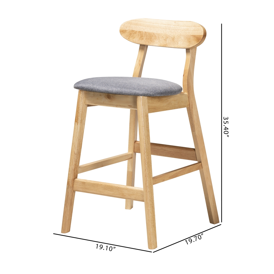 Pamona Natural Counter Stool, Set of 2 - Thumbnail - Image 9