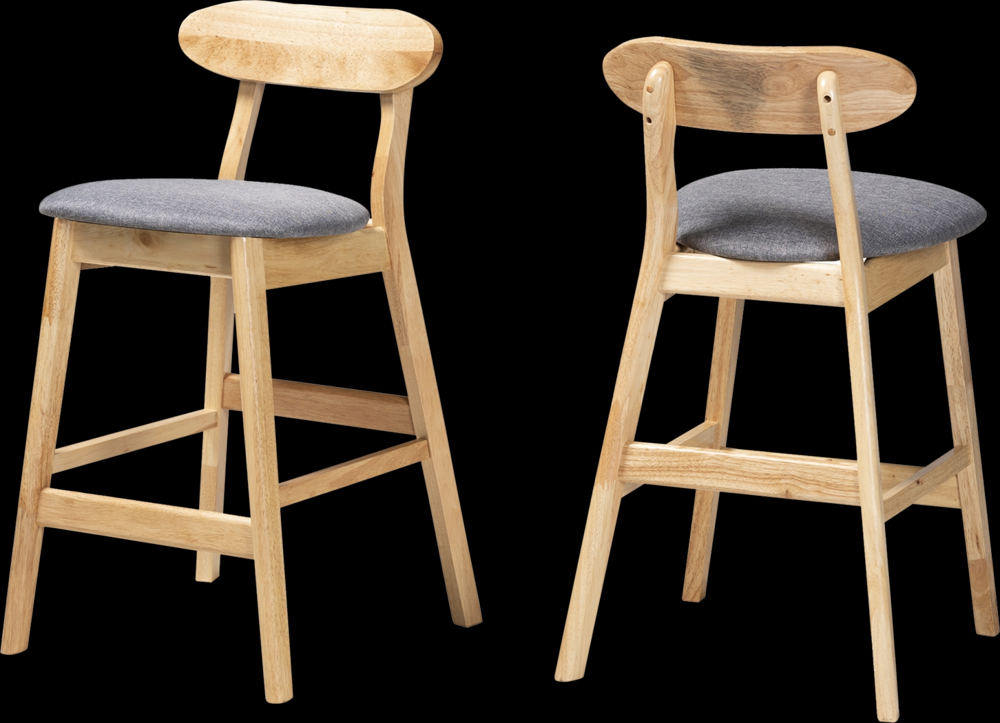 Pamona Natural Counter Stool, Set of 2 - Thumbnail - Image 1