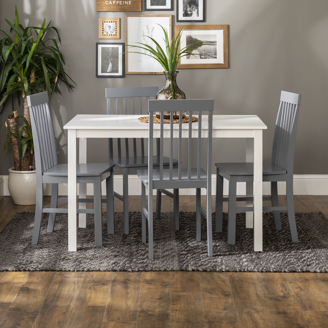 Pamrapo White 5 pc. Dining Set - Thumbnail - Image 3