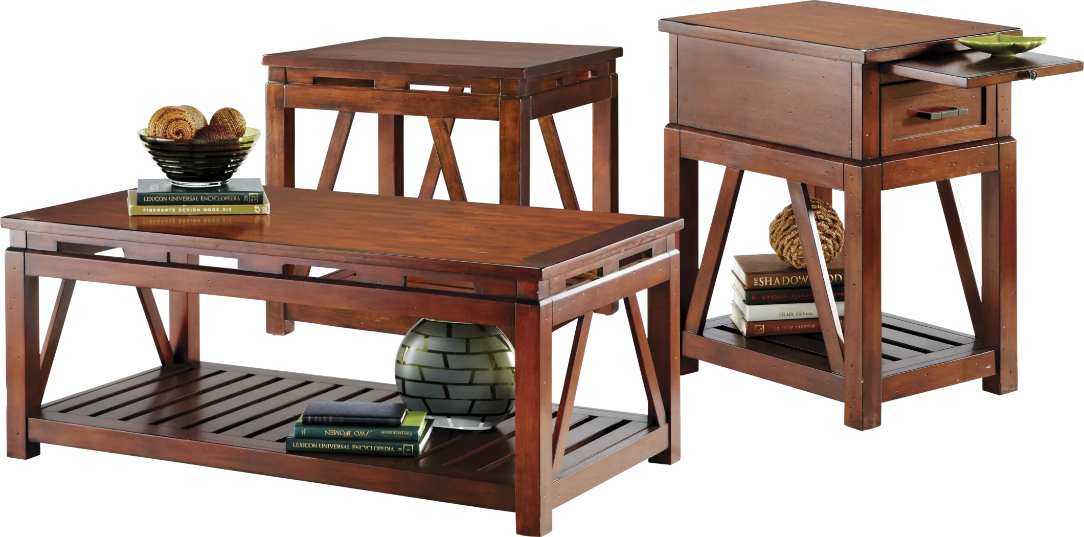 Panama Jack Breezy View Cherry 3 Pc Table Set - Thumbnail - Image 1