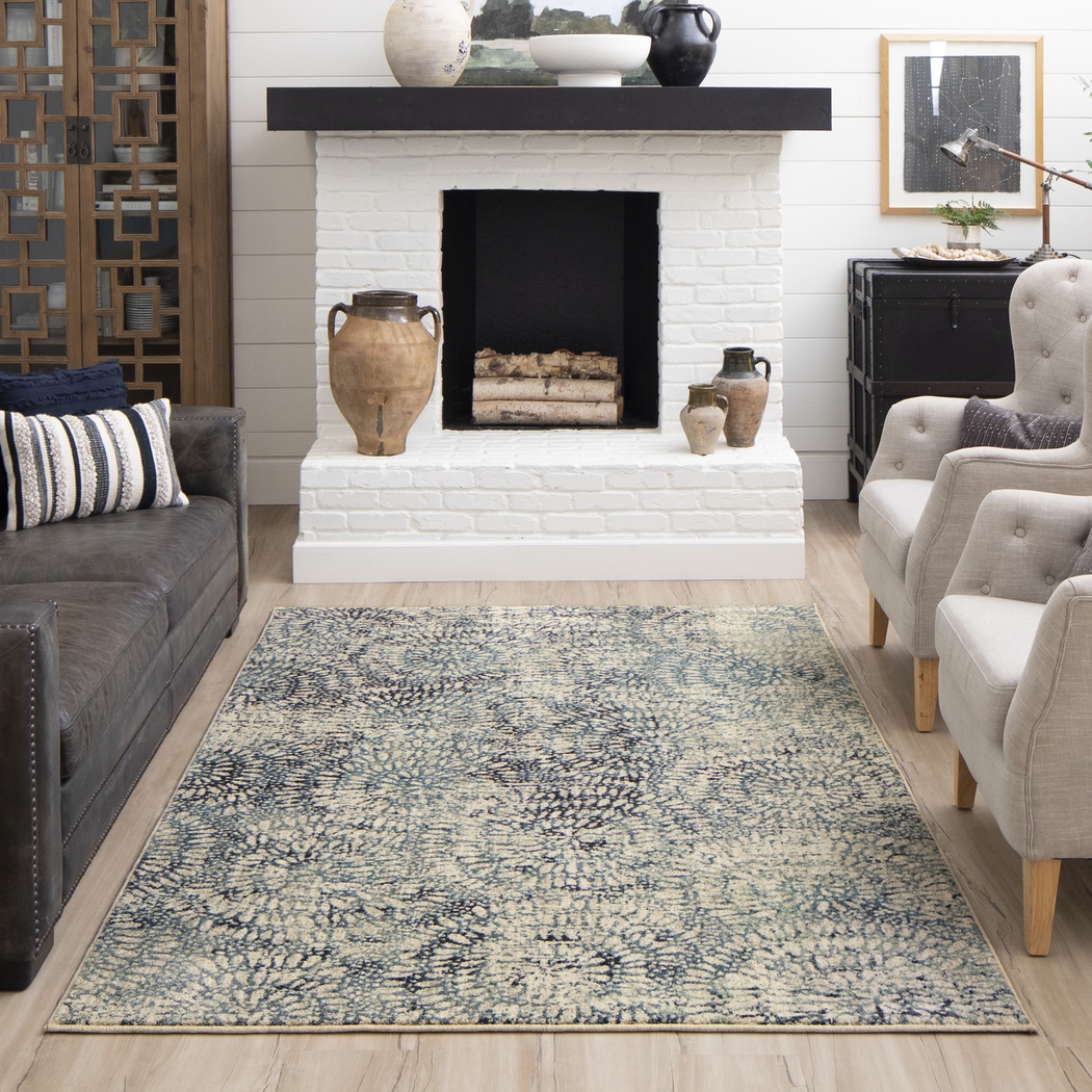 Panavista Aqua 5'3 x 7'10 Rug - Thumbnail - Image 2