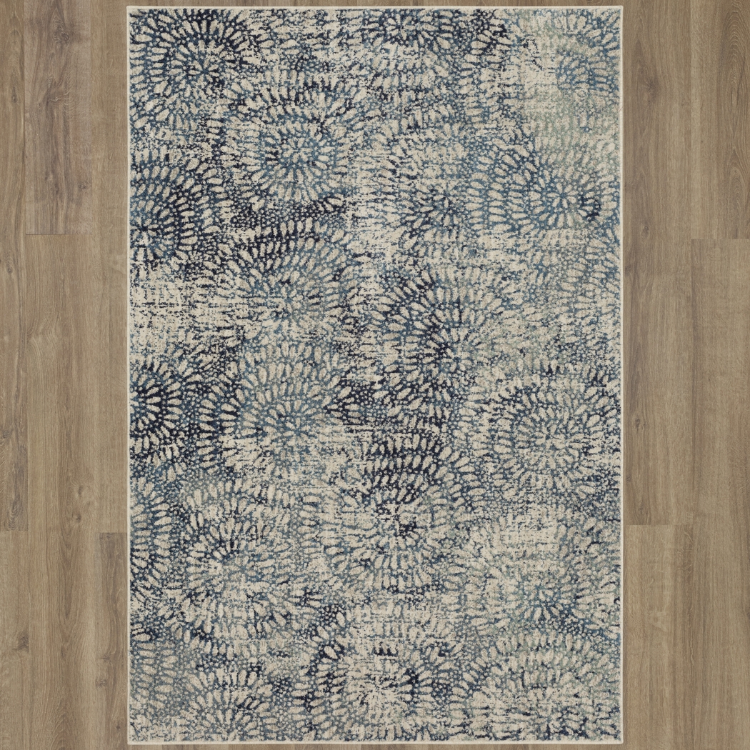 Panavista Aqua 5'3 x 7'10 Rug - Thumbnail - Image 3