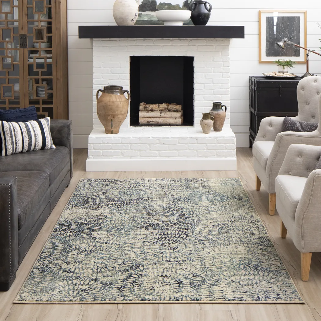 Panavista Aqua 8' x 11' Rug - Thumbnail - Image 2