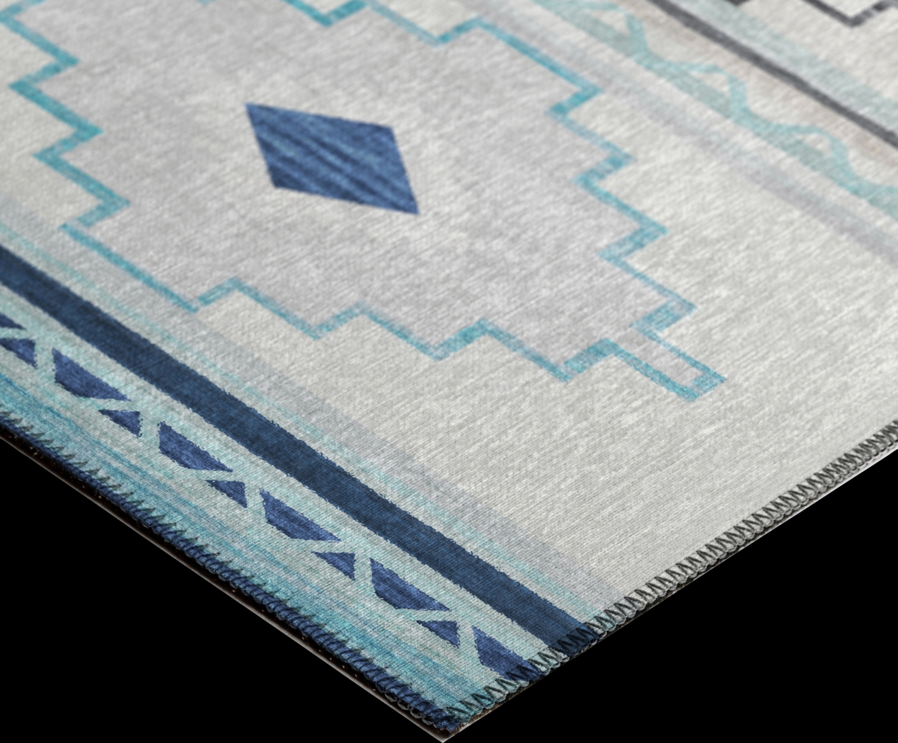 Pandrail Blue 3' x 5' Rug - Thumbnail - Image 3