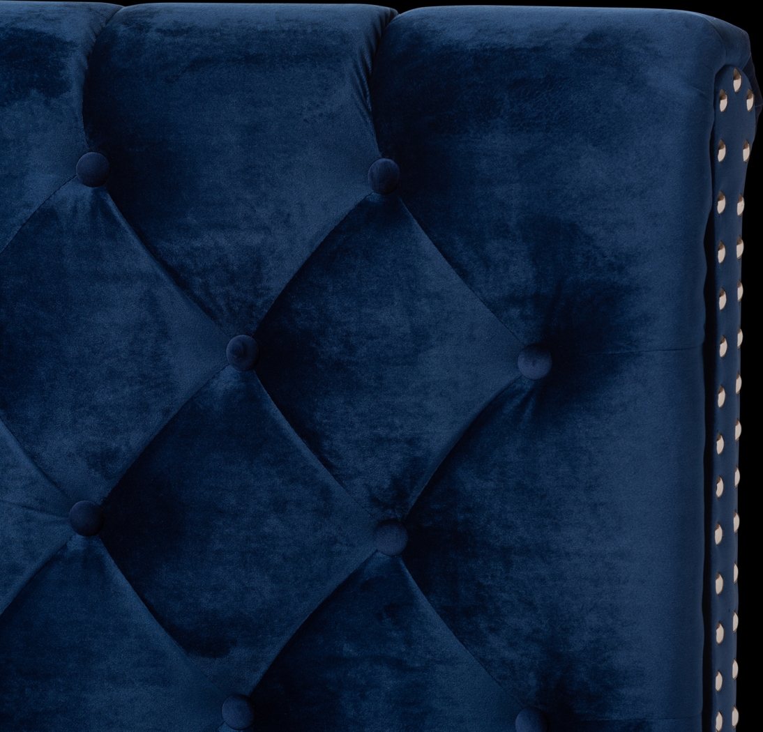 Panola Blue Queen Bed - Thumbnail - Image 4