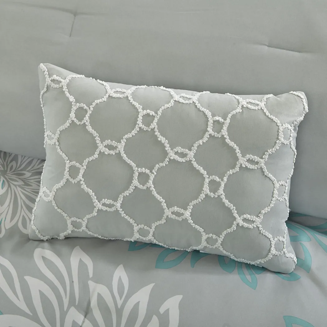 Papania Blue 9 Pc King Comforter Set - Thumbnail - Image 6