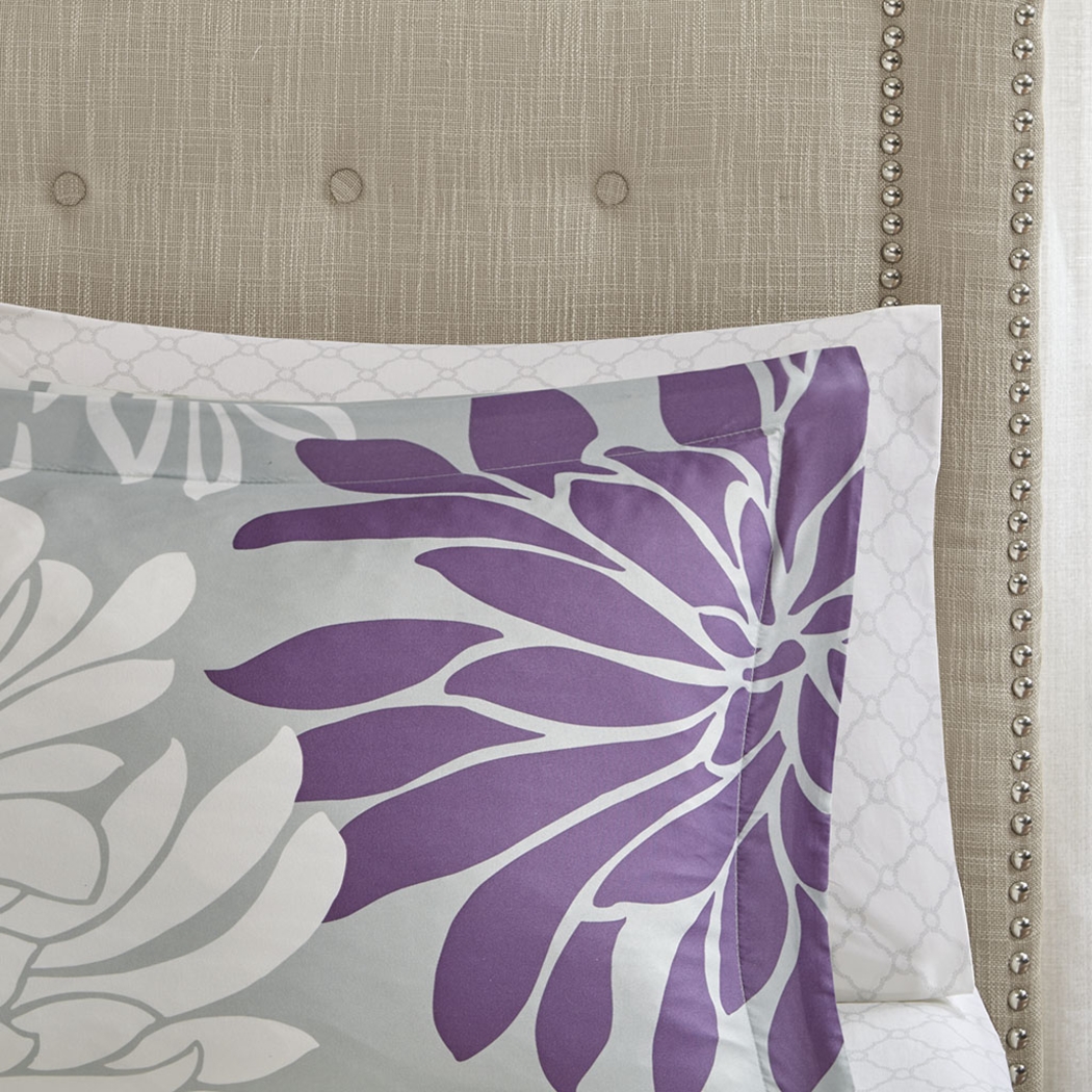 Papania Purple 9 Pc Queen Comforter Set - Thumbnail - Image 5