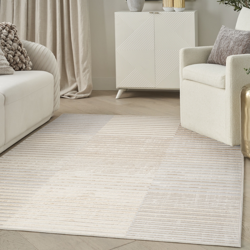 Paphi Beige/Silver 5'3 x 7'3 Rug - Thumbnail - Image 3