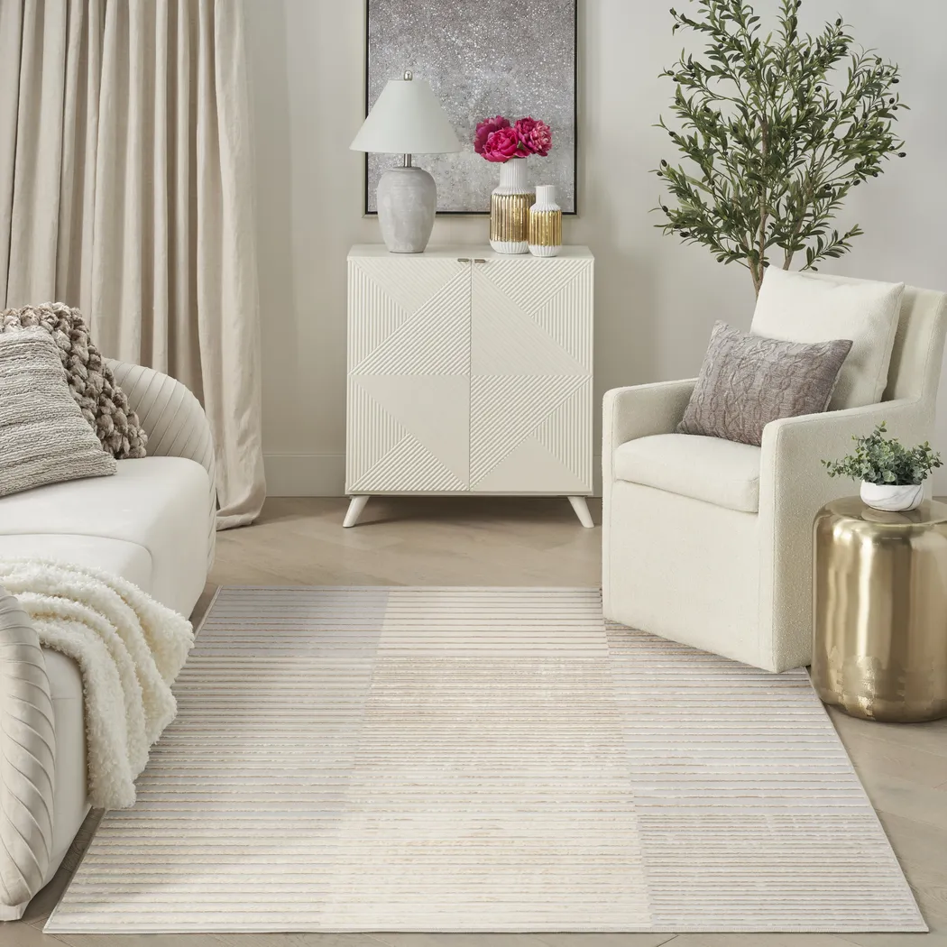 Paphi Beige/Silver 5'3 x 7'3 Rug - Thumbnail - Image 12