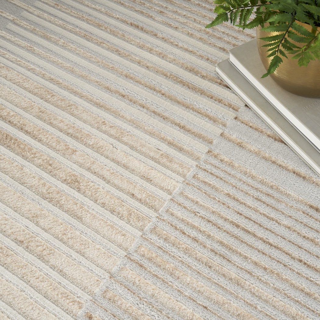 Paphi Beige/Silver 5'3 x 7'3 Rug - Thumbnail - Image 8