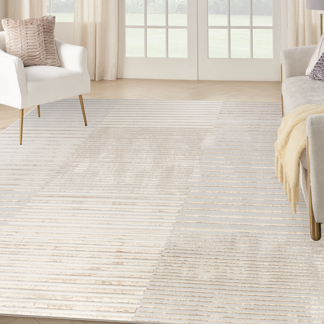 Paphi Beige/Silver 7'10 x 9'10 Rug - Thumbnail - Image 2
